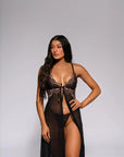 Alivia Babydoll Set - Black-Fascinating_Nights