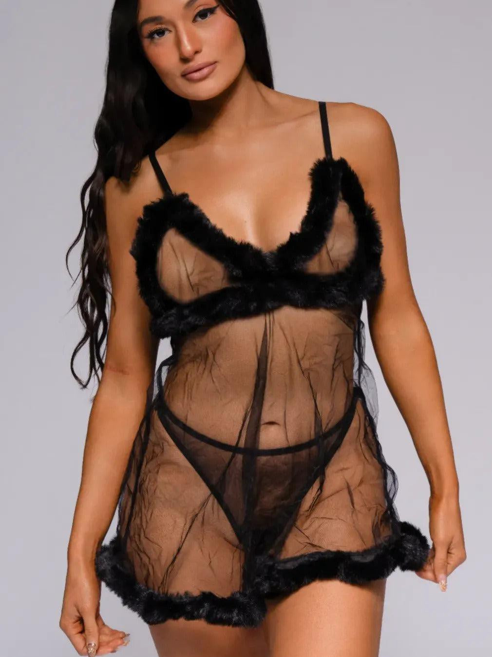 Aloisia Babydoll Set - Black-Fascinating_Nights