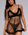 Aloisia Babydoll Set - Black-Fascinating_Nights