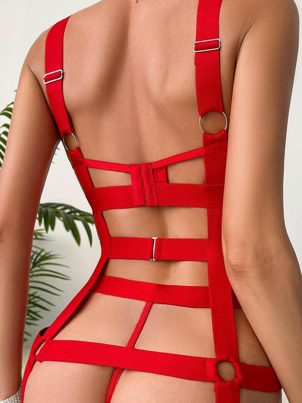 Anahi Bodysuit - Red-Fascinating_Nights