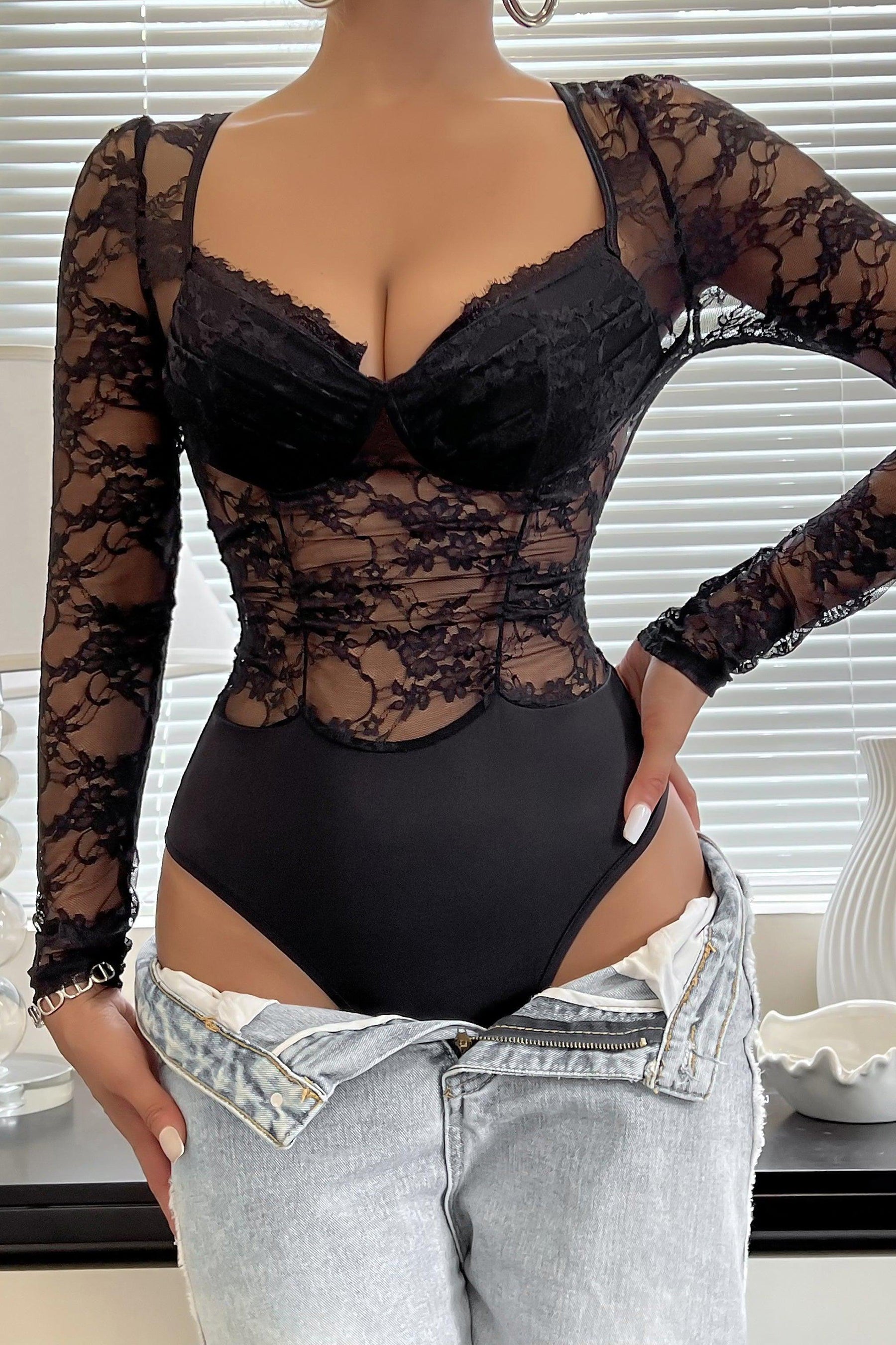 Angie Bodysuit - Black-Fascinating_Nights