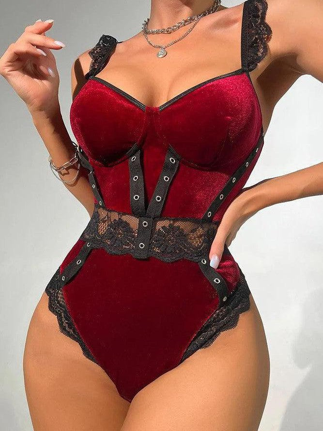 Anna Bodysuit - Burgundy-Fascinating_Nights