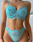 Blue In My Skies Lingerie Set - Blue-Fascinating_Nights