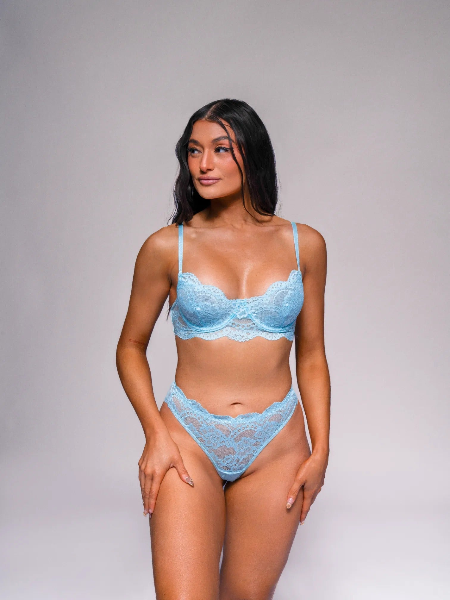 Blue In My Skies Lingerie Set - Blue-Fascinating_Nights