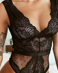 Ember Lace Bodysuit - Black-Fascinating_Nights