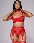 Hattie Lingerie Set - Red-Fascinating_Nights