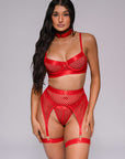 Hattie Lingerie Set - Red-Fascinating_Nights