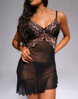 Helen Babydoll Set - Black-Fascinating_Nights