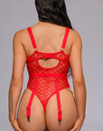 Je t’aime Plaid Bodysuit - Red-Fascinating_Nights