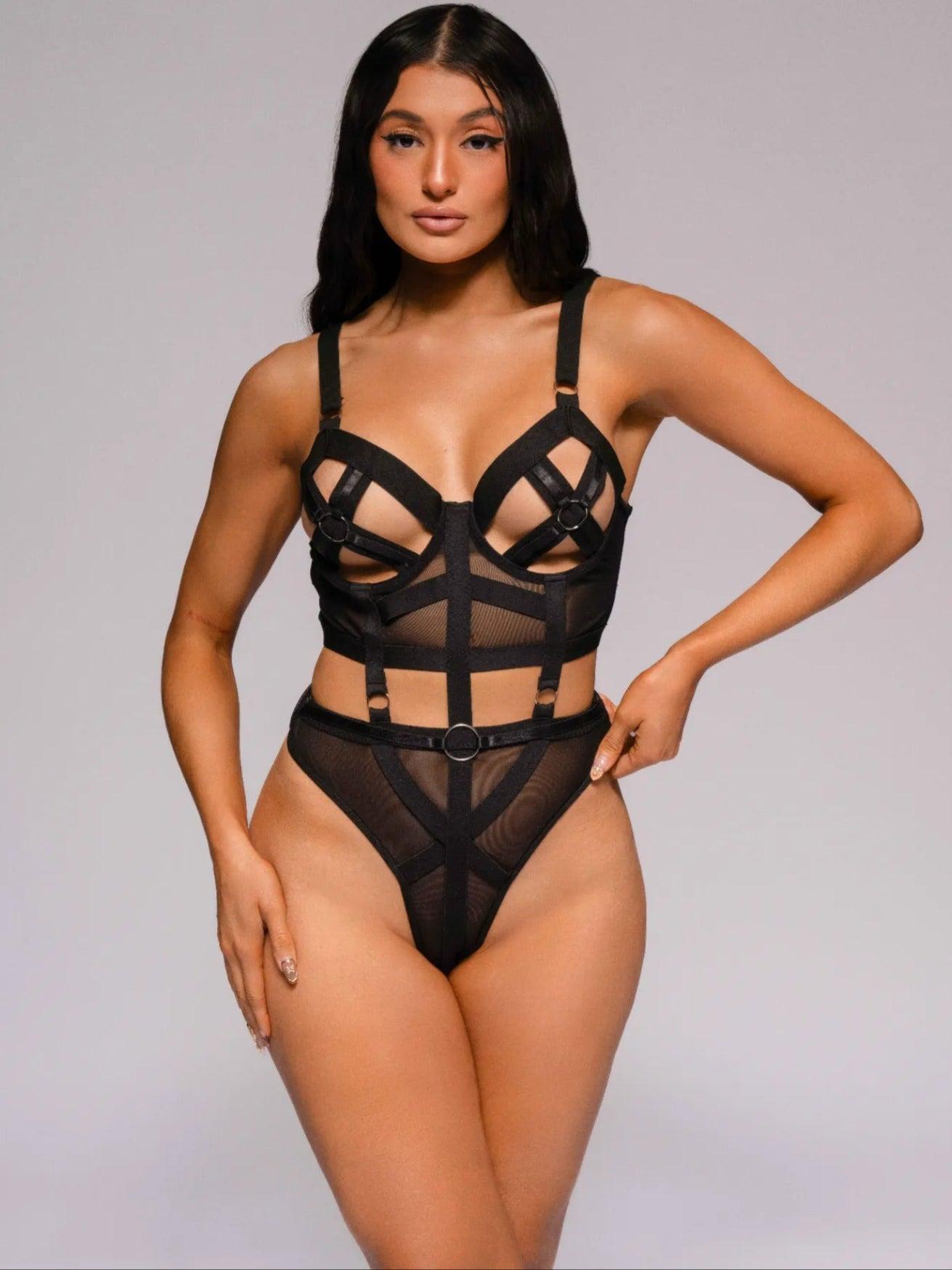 Jemma Bodysuit - Black-Fascinating_Nights