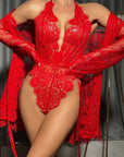 Kamora Bodysuit Set - Red-Fascinating_Nights