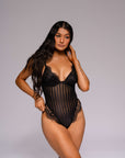 Lacy Bliss Bodysuit - Black-Fascinating_Nights