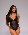 Lacy Bliss Bodysuit - Black-Fascinating_Nights