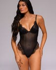 Lacy Bliss Bodysuit - Black-Fascinating_Nights