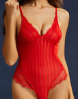 Lacy Bliss Bodysuit - Red-Fascinating_Nights