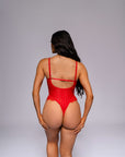 Lacy Bliss Bodysuit - Red-Fascinating_Nights