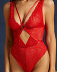 Live In The Moment V Neck Teddy - Red-Fascinating_Nights