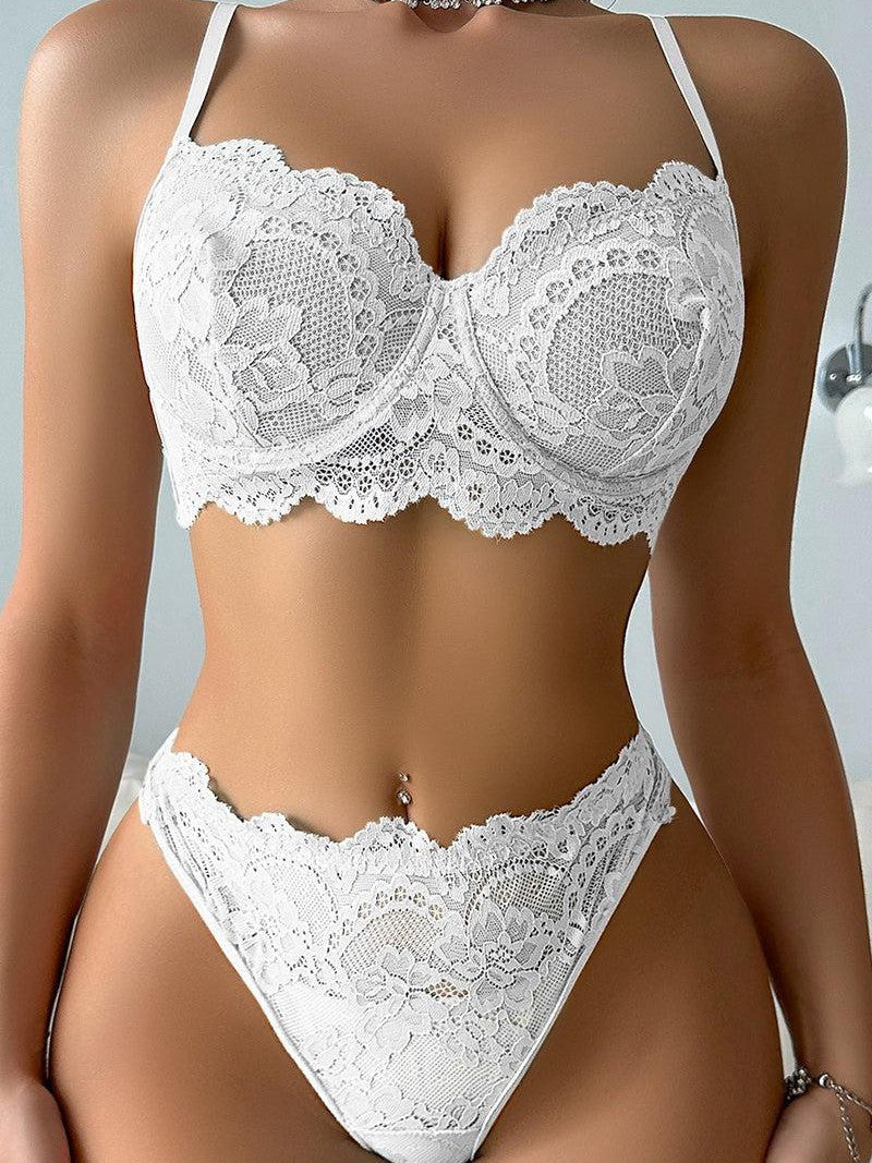 Lucia Lingerie Set - White-Fascinating_Nights