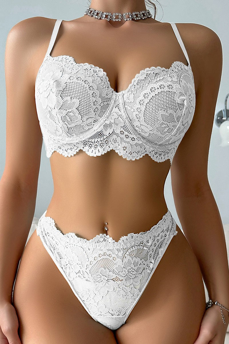 Lucia Lingerie Set - White-Fascinating_Nights