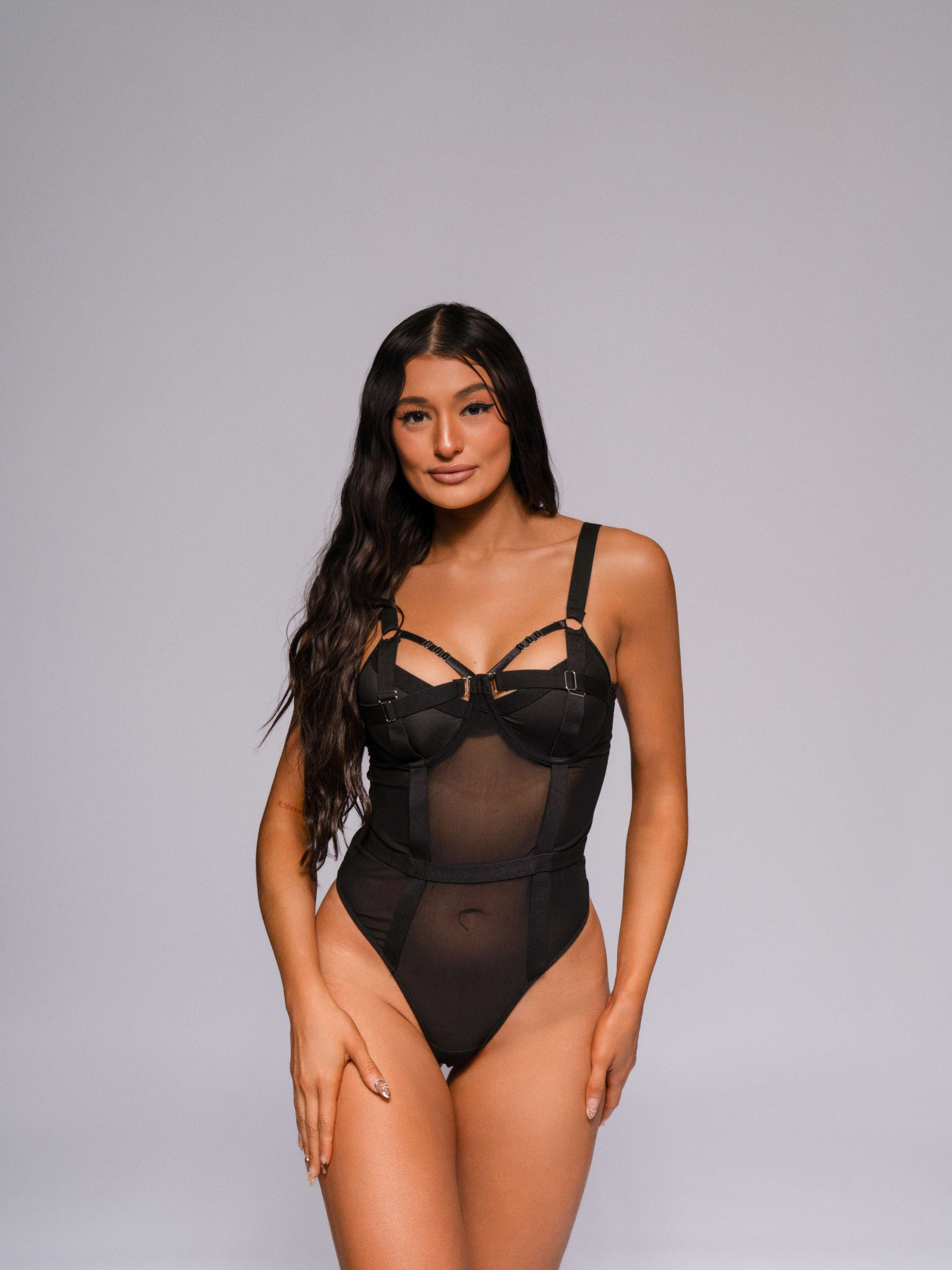 Nevaeh Bodysuit - Black-Fascinating_Nights