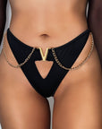 Nina V Chain Thong - Black-Fascinating_Nights