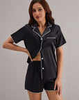 Nyla Satin Pajama Set - Black-Fascinating_Nights