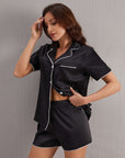 Nyla Satin Pajama Set - Black-Fascinating_Nights