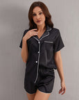 Nyla Satin Pajama Set - Black-Fascinating_Nights