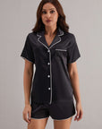 Nyla Satin Pajama Set - Black-Fascinating_Nights