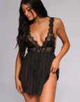 Nylah Babydoll Set - Black-Fascinating_Nights