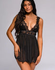 Nylah Babydoll Set - Black-Fascinating_Nights