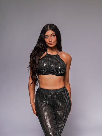 Rosabel Top and Pants Set - Black-Fascinating_Nights