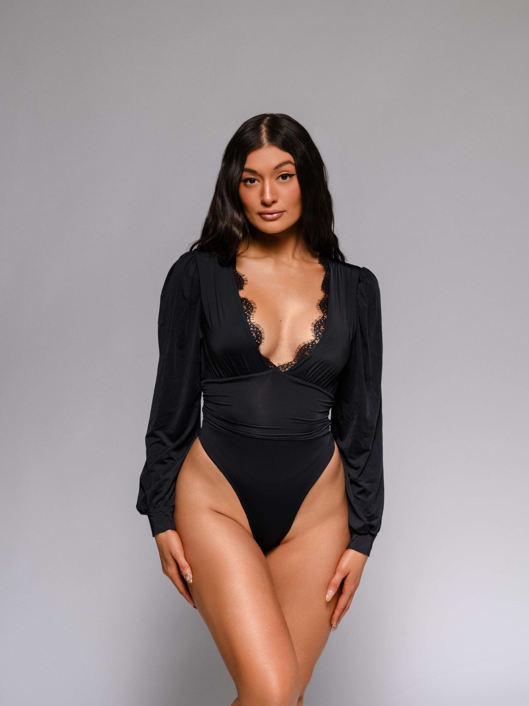 Sage Bodysuit - Black-Fascinating_Nights