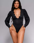 Sage Bodysuit - Black-Fascinating_Nights