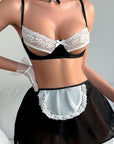 Scarlette Lingerie Set - Black and White-Fascinating_Nights