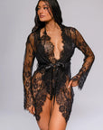 Signature Lace Robe - Black-Fascinating_Nights