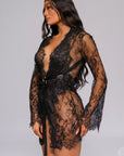 Signature Lace Robe - Black-Fascinating_Nights