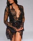 Signature Lace Robe - Black-Fascinating_Nights