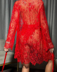 Signature Lace Robe - Red-Fascinating_Nights