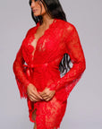 Signature Lace Robe - Red-Fascinating_Nights