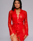 Signature Lace Robe - Red-Fascinating_Nights